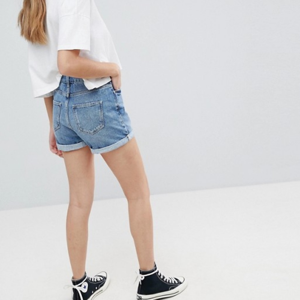 ❗️SOLD on eBay❗️ASOS High Rise Denim Mom Shorts 6 - Picture 5 of 8